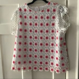J. Crew floral crochet top